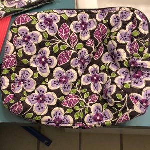 Vera Bradley Plum Petals lg cosmetic bag